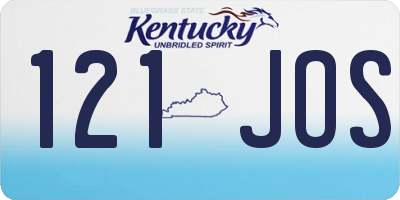 KY license plate 121JOS