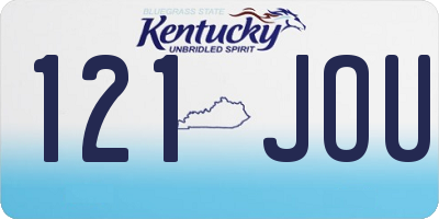 KY license plate 121JOU