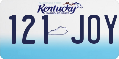 KY license plate 121JOY