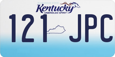 KY license plate 121JPC