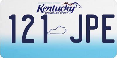 KY license plate 121JPE
