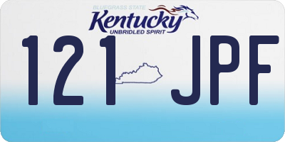 KY license plate 121JPF