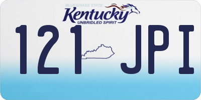 KY license plate 121JPI