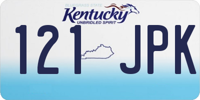 KY license plate 121JPK