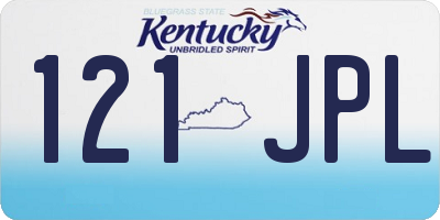 KY license plate 121JPL
