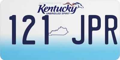 KY license plate 121JPR