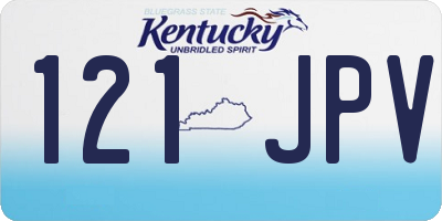 KY license plate 121JPV