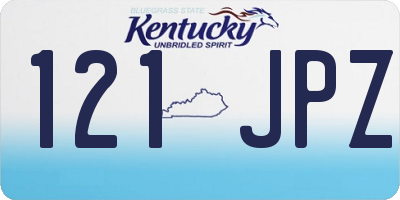 KY license plate 121JPZ