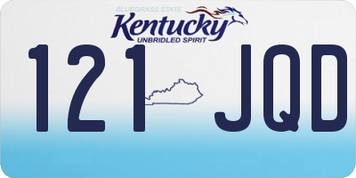 KY license plate 121JQD