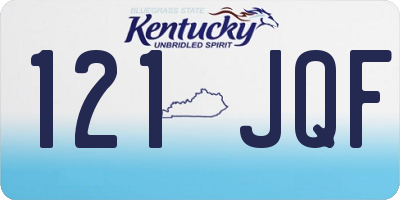 KY license plate 121JQF