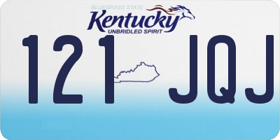 KY license plate 121JQJ