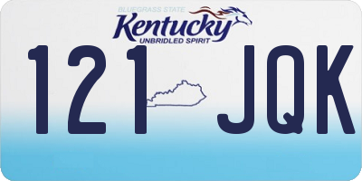 KY license plate 121JQK