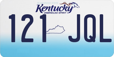 KY license plate 121JQL