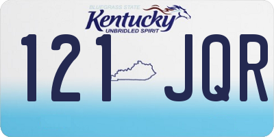 KY license plate 121JQR