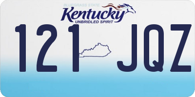 KY license plate 121JQZ