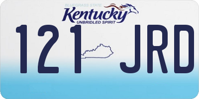 KY license plate 121JRD