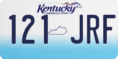 KY license plate 121JRF