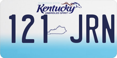 KY license plate 121JRN