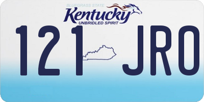KY license plate 121JRO
