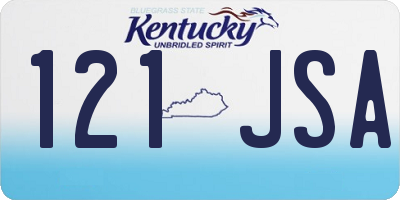 KY license plate 121JSA
