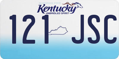 KY license plate 121JSC