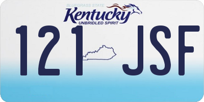 KY license plate 121JSF