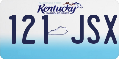 KY license plate 121JSX