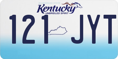 KY license plate 121JYT
