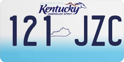 KY license plate 121JZC