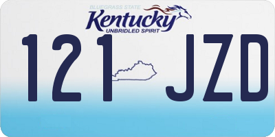 KY license plate 121JZD