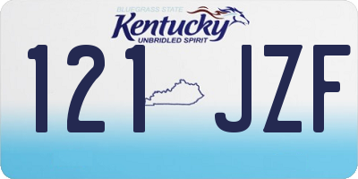 KY license plate 121JZF