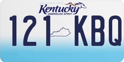 KY license plate 121KBQ