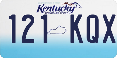 KY license plate 121KQX
