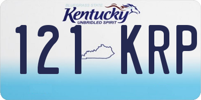 KY license plate 121KRP