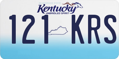 KY license plate 121KRS