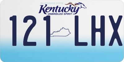 KY license plate 121LHX
