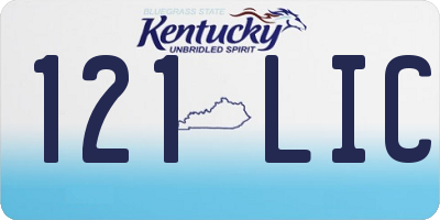 KY license plate 121LIC
