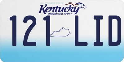 KY license plate 121LID