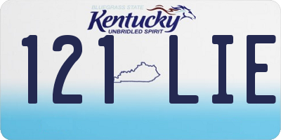 KY license plate 121LIE