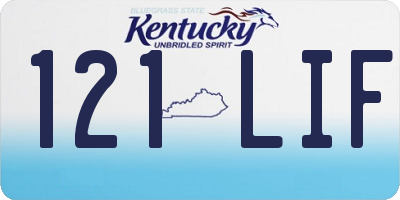 KY license plate 121LIF