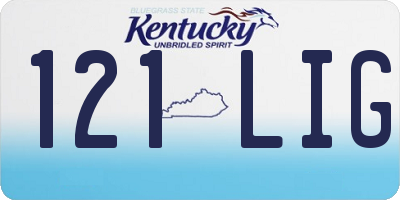 KY license plate 121LIG