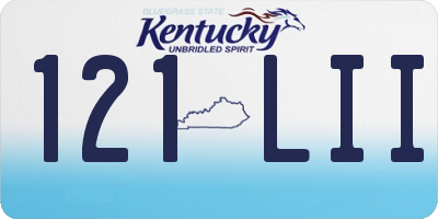 KY license plate 121LII