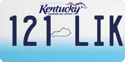KY license plate 121LIK