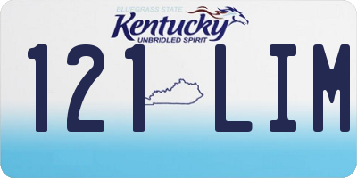 KY license plate 121LIM