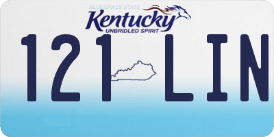 KY license plate 121LIN