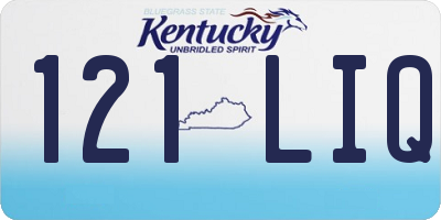 KY license plate 121LIQ