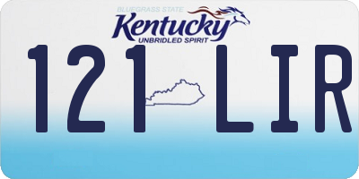 KY license plate 121LIR