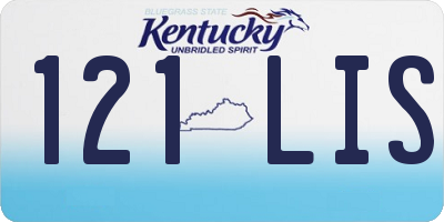 KY license plate 121LIS