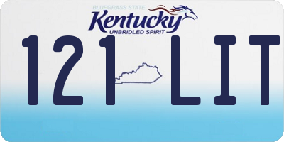KY license plate 121LIT
