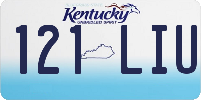 KY license plate 121LIU